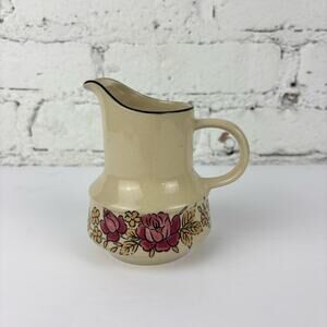 Fin Fashion Manor Stoneware Plum Rose Creamer